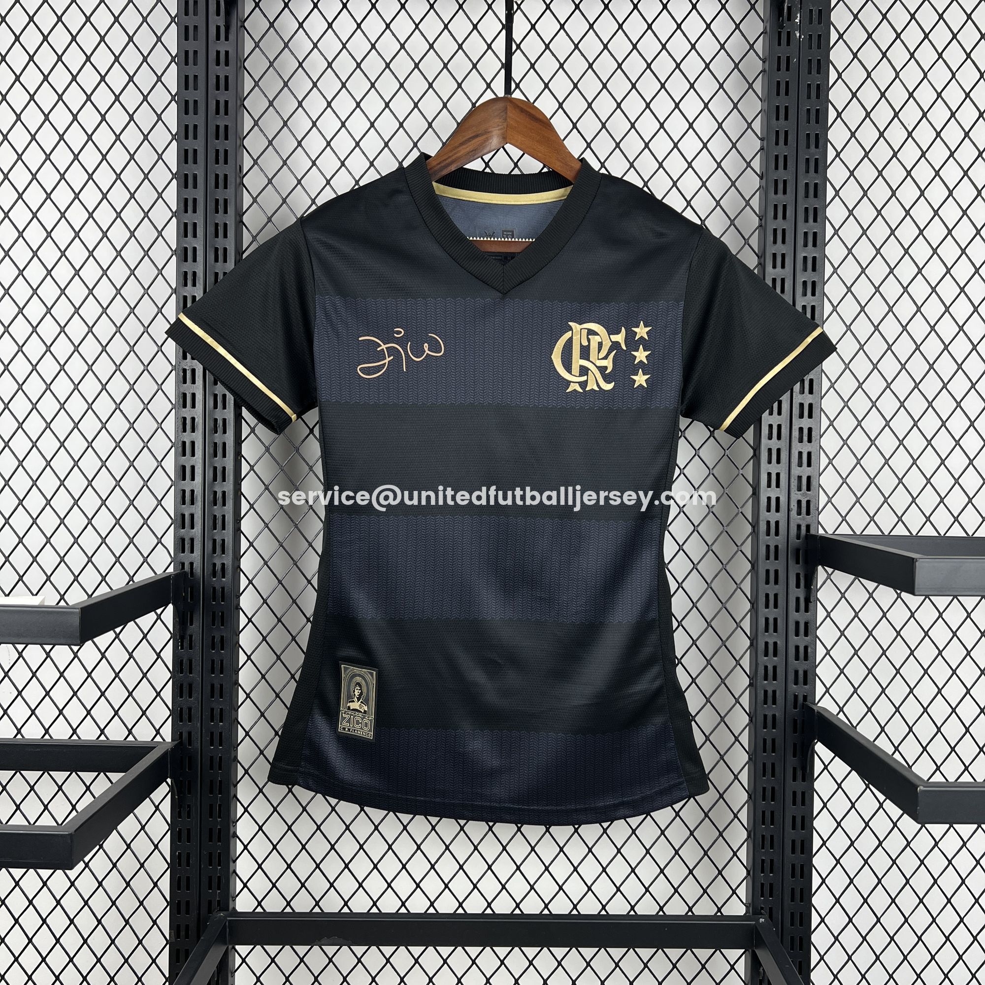 Women's Flamengo 25-26 ZICO Commemorative Black Jersey - UnitedFutballJersey