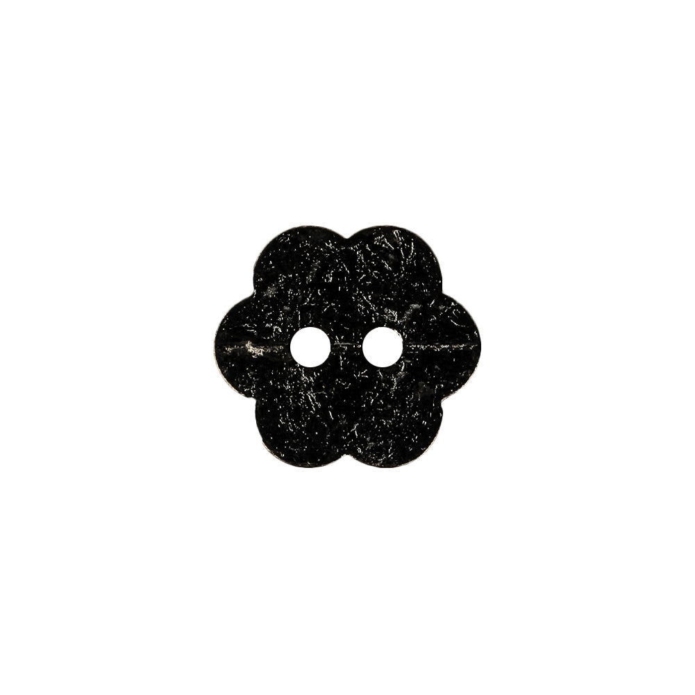 Gunmetal Concave 2-Hole Metal Flower Button - 24L/15mm - Joann Fabrics