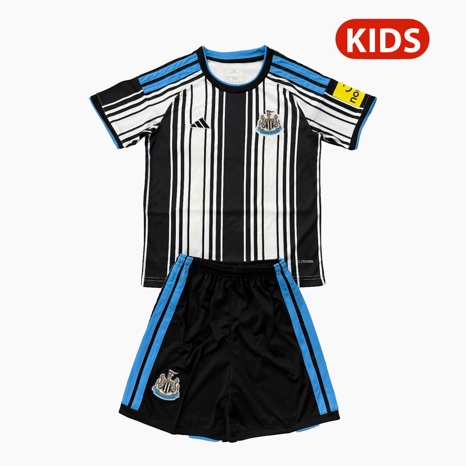 Newcastle United 26-27 Home Unsponsored Kids Kit - UnitedFutballJersey
