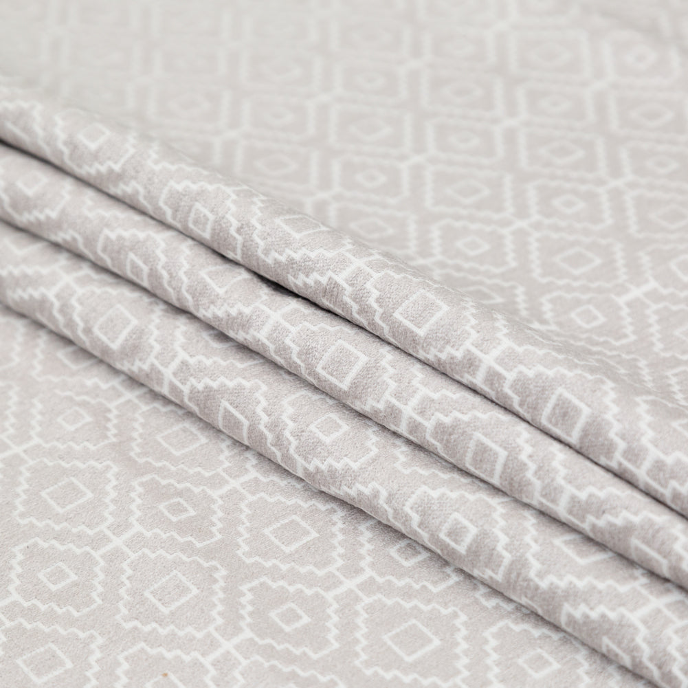 Chenille Jacquard - Dove Diamond Geometric - British Imported - Joann Fabrics