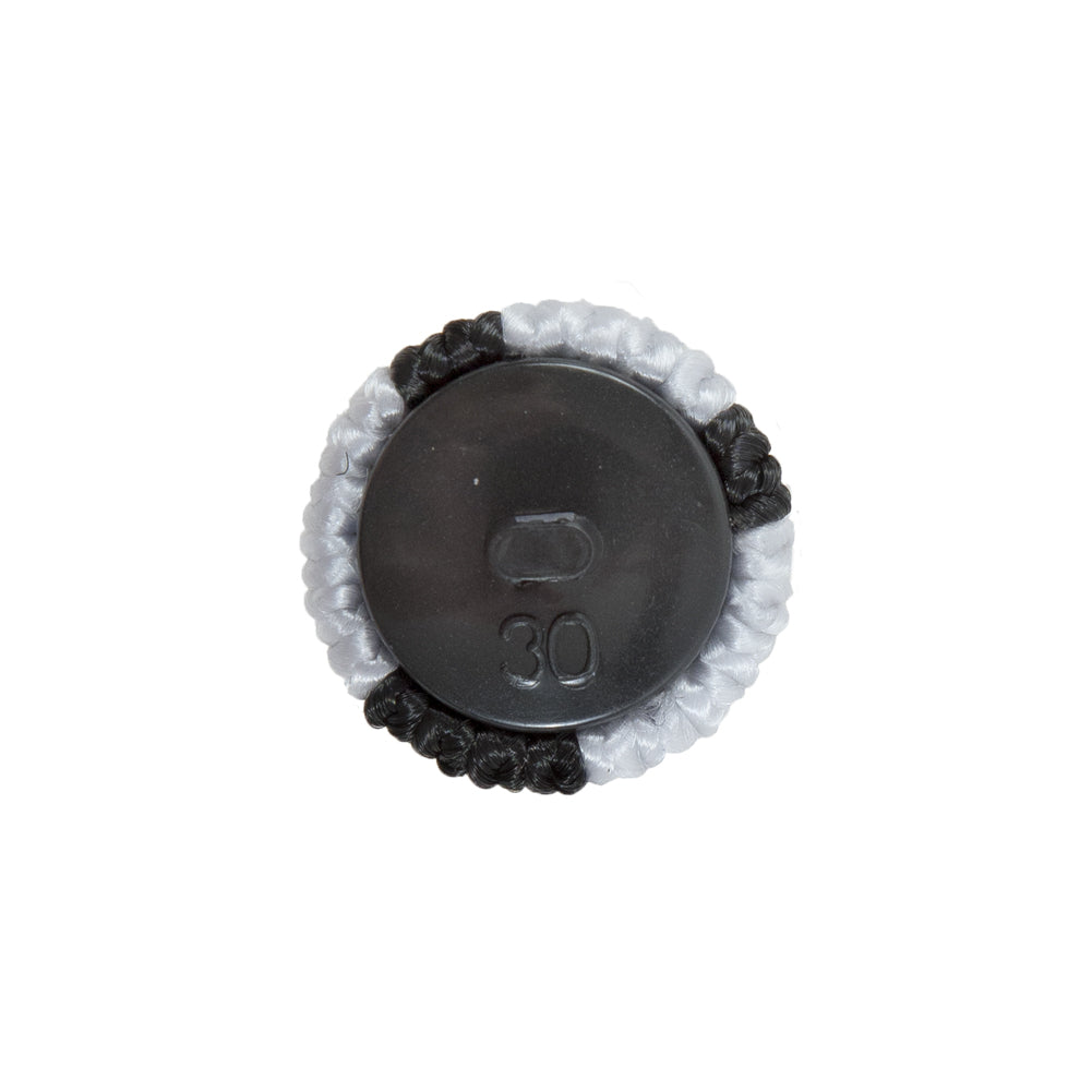 Black & White Fabric Covered Button with Fancy Face - 30L/19mm - Joann Fabrics
