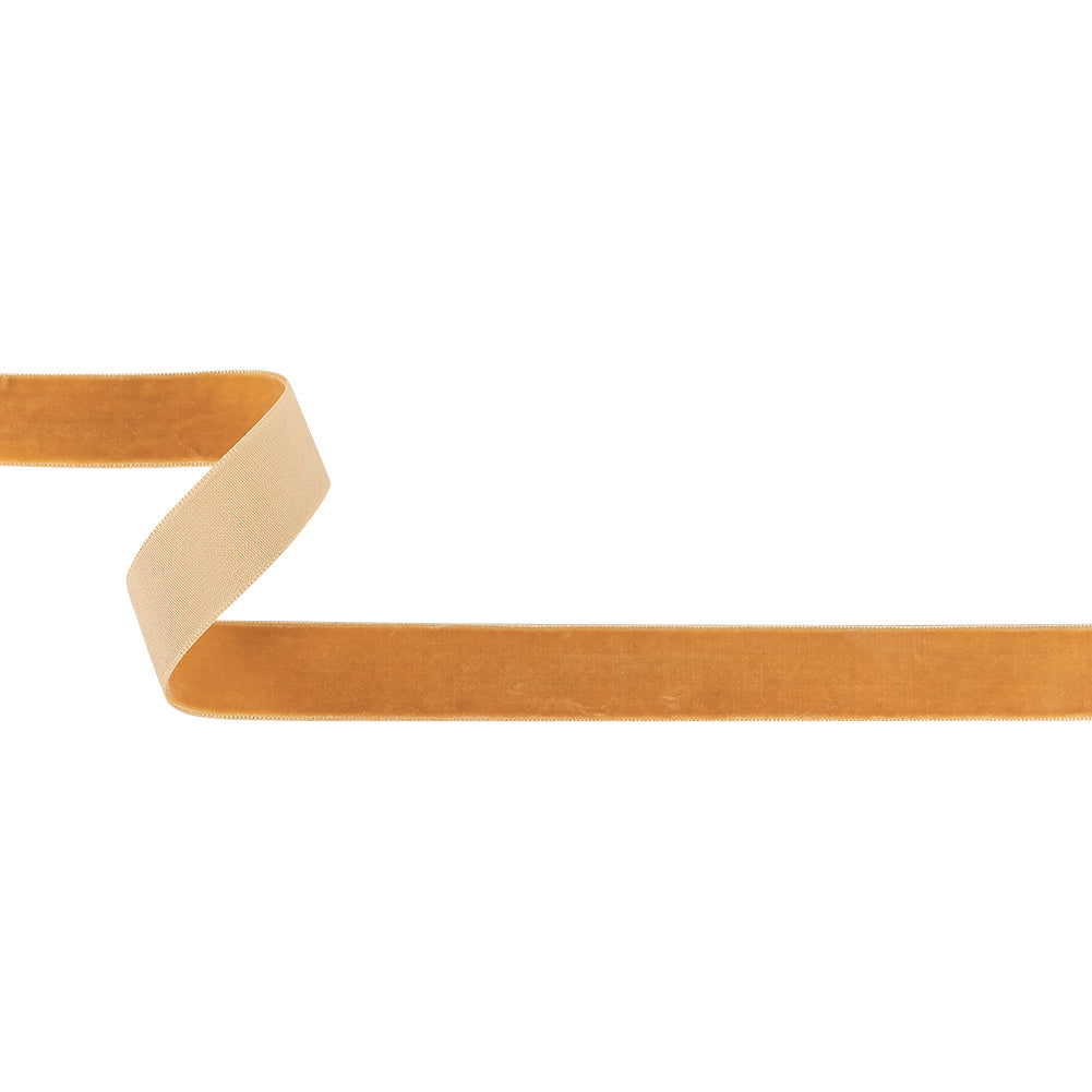 Toffee Single Face Velvet Ribbon - 0.75