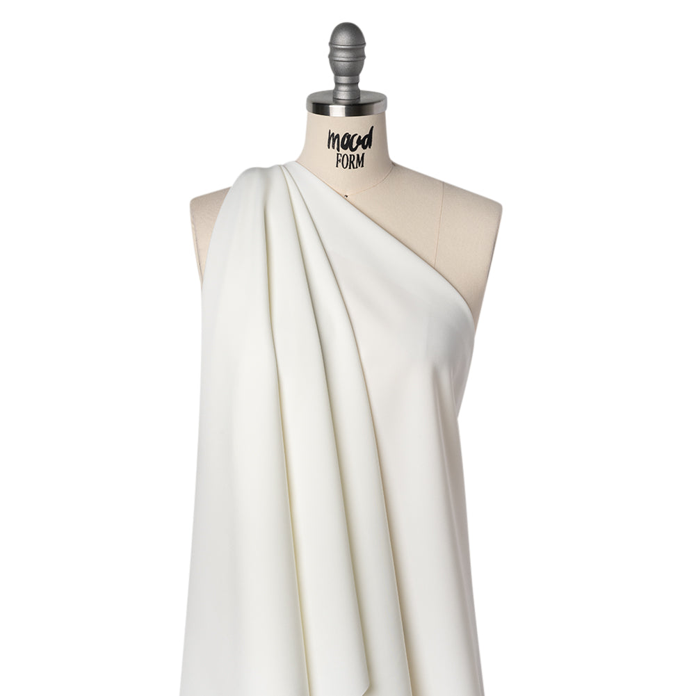 Stretch Polyester Twill - Ivory - Designer Deadstock - Joann Fabrics
