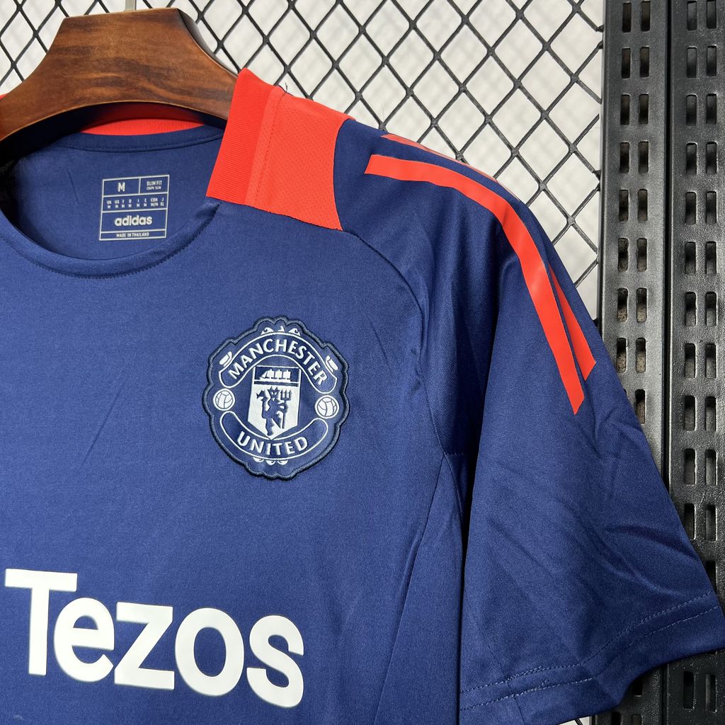 2024/2025 Manchester United Dark blue Pre-match training Jersey 1:1 Thai Quality