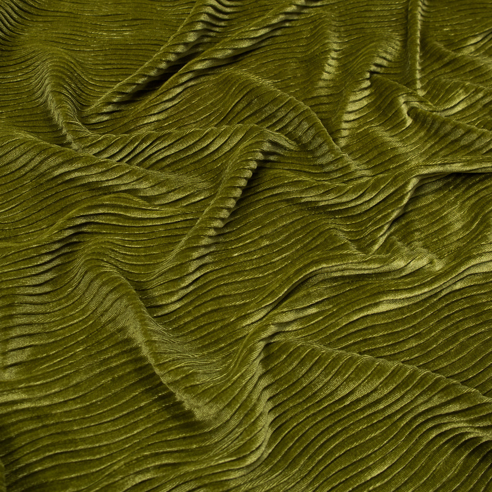 Wavy Crinkled Velour - Woodbine Green - Yvonne Collection - Joann Fabrics