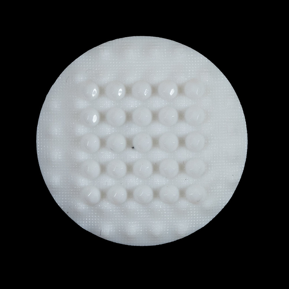 White Patch of Dots Shank Back Button - 44L/28mm - Joann Fabrics