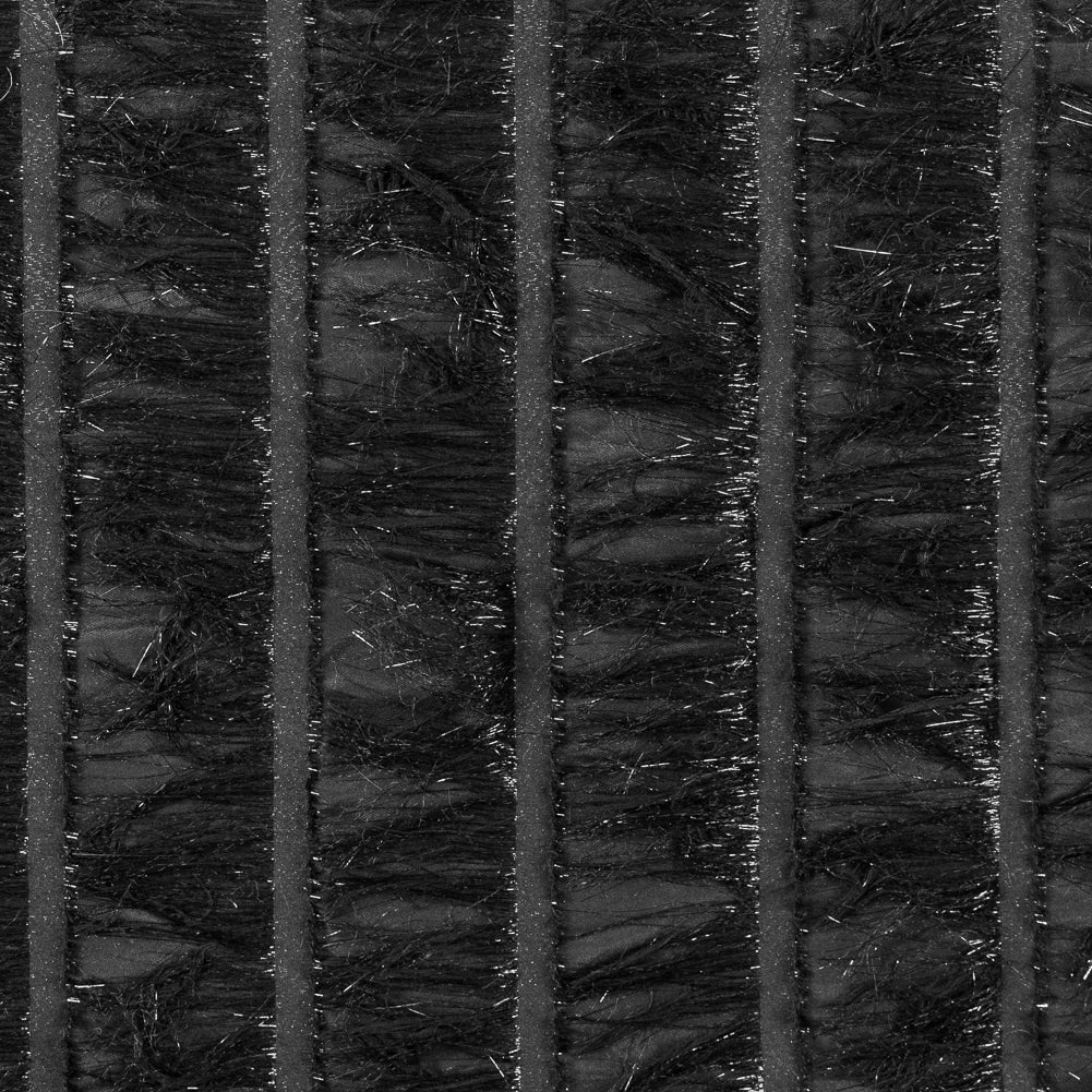 Black Metallic Eyelash Fringed Novelty Woven - Joann Fabrics