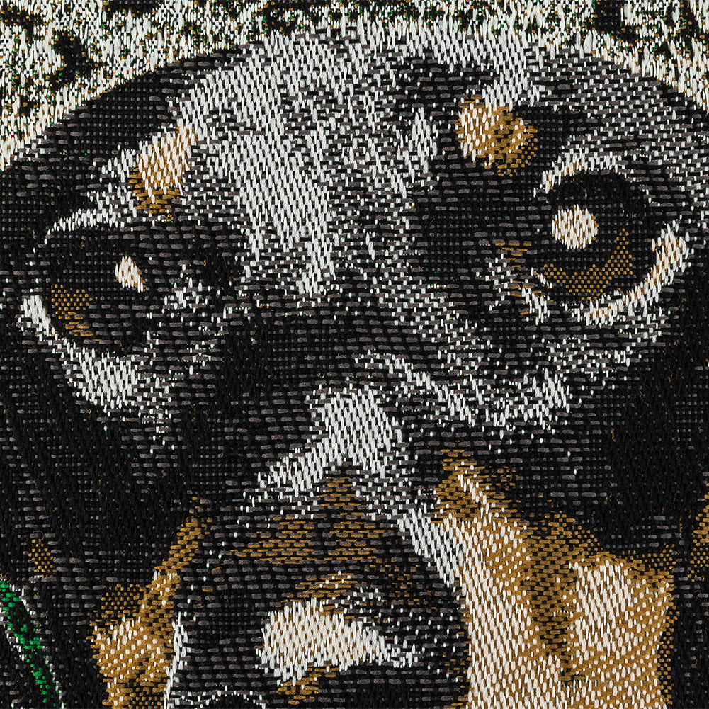 French Green Crowned Dachshund Oversized Square Patch - 18.875