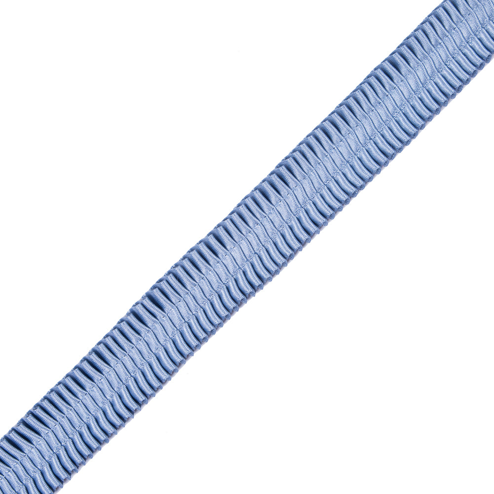Italian Colonial Blue Deep Knife Pleated Trimming - 1
