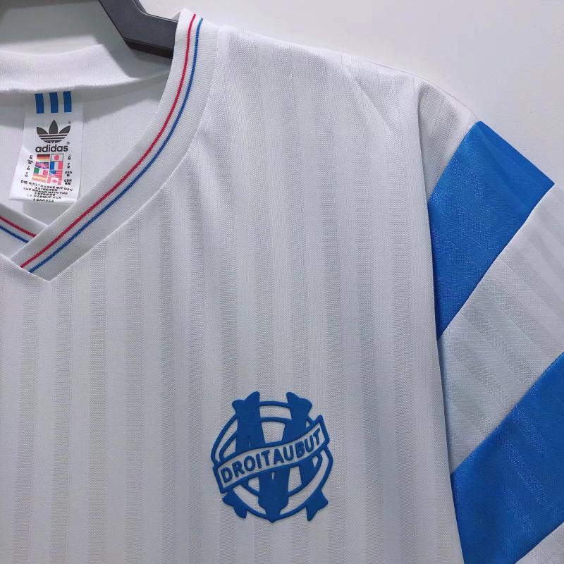 1990 Retro Olympique de Marseille Home Football Jersey 1:1 Thai Quality