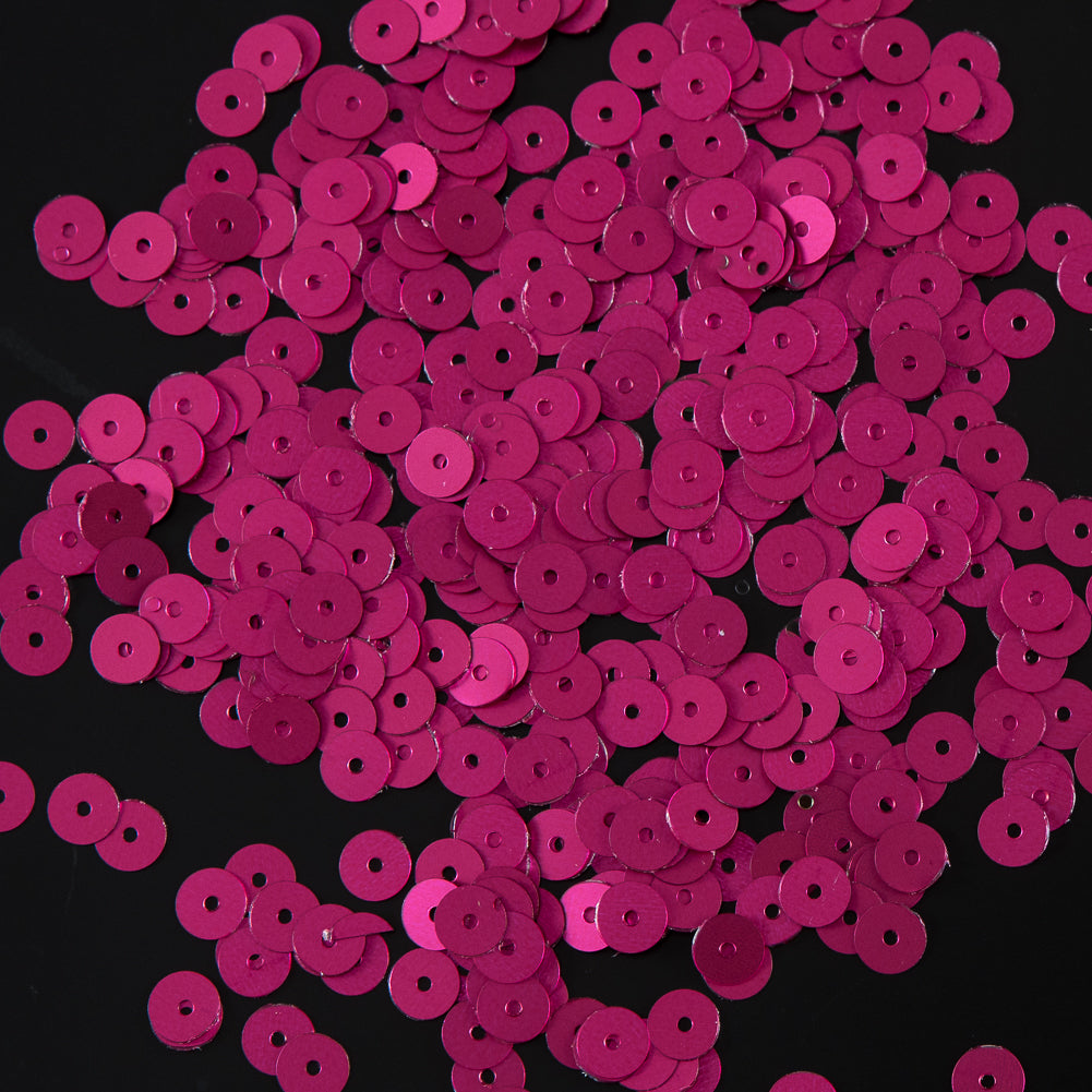 Bag of Fuchsia Dull-Bright Loose Sequins - 6mm - Joann Fabrics