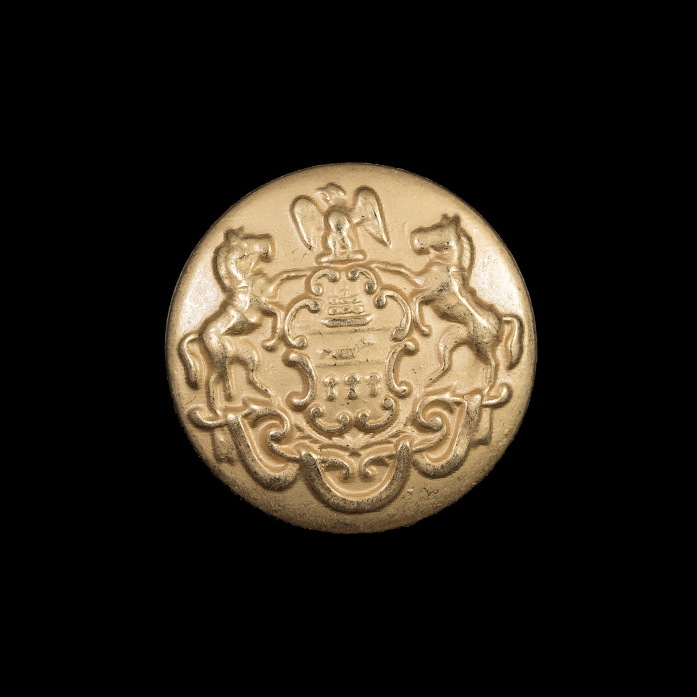 Italian Gold Metal Crest Button - 36L/23mm - Joann Fabrics