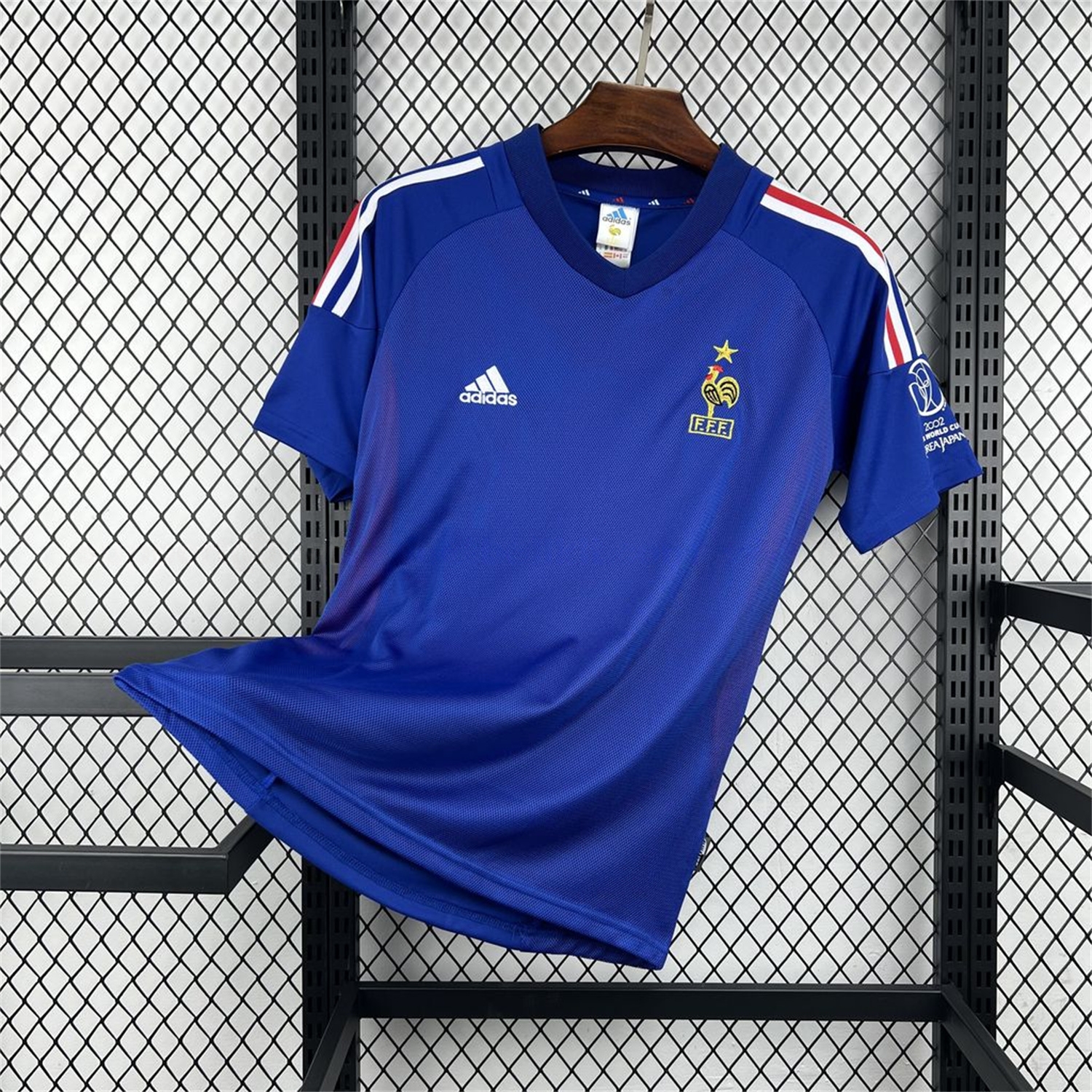 Retro France 2002 Home Jersey - Fans Version - UnitedFutballJersey