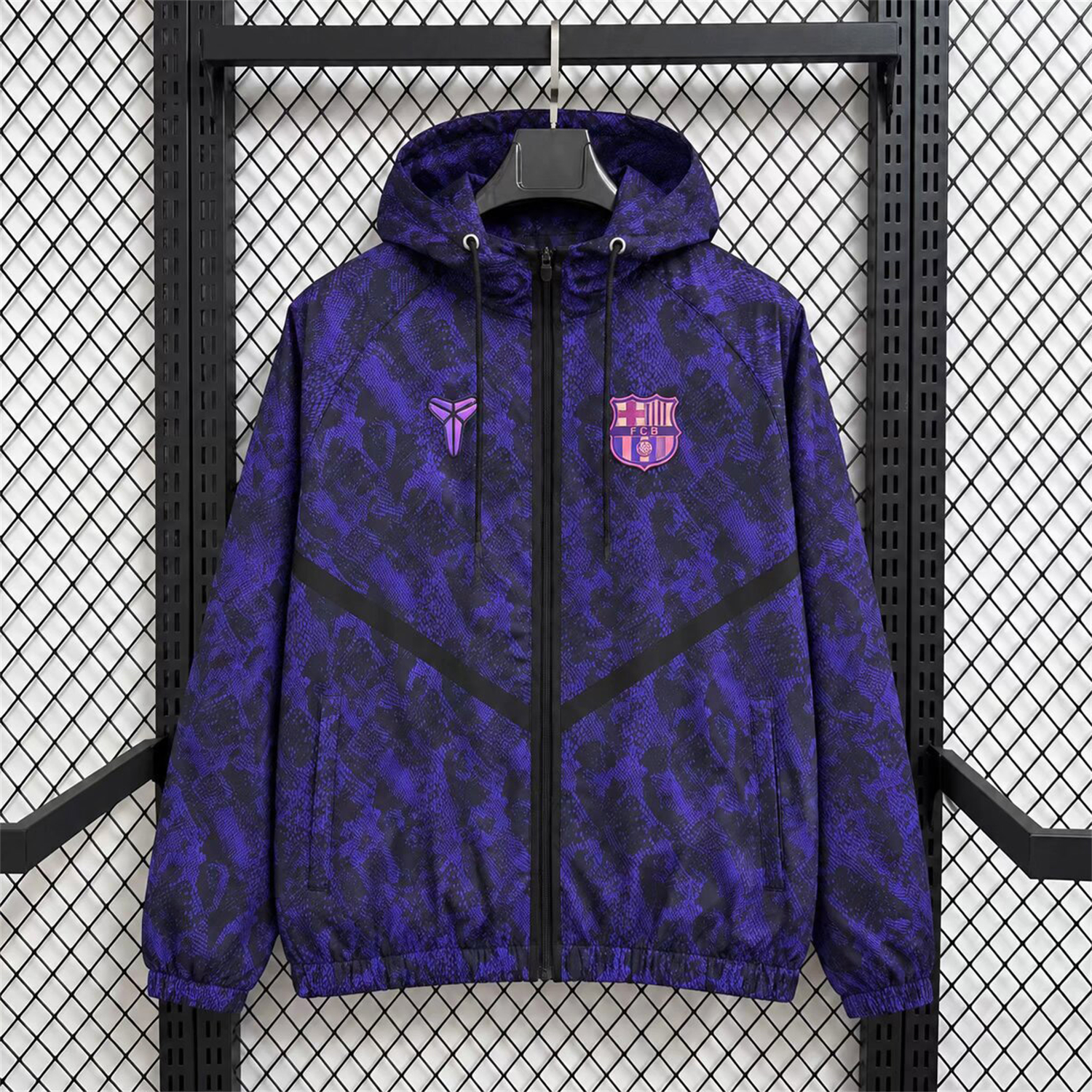 Barcelona 26-27 Away Windbreaker Jacket - Purple - UnitedFutballJersey