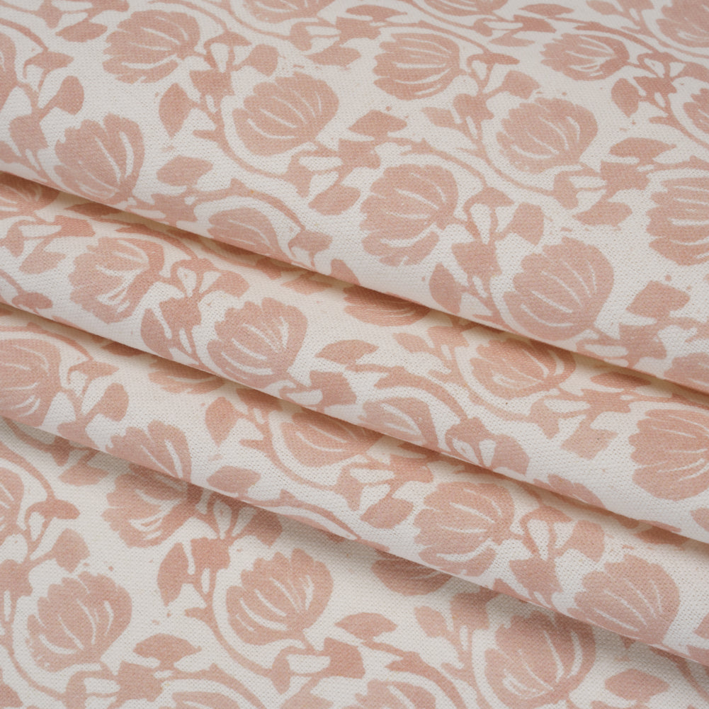 Cotton and Linen Canvas Print - Carnation Block Print Florals - British Imported - Joann Fabrics