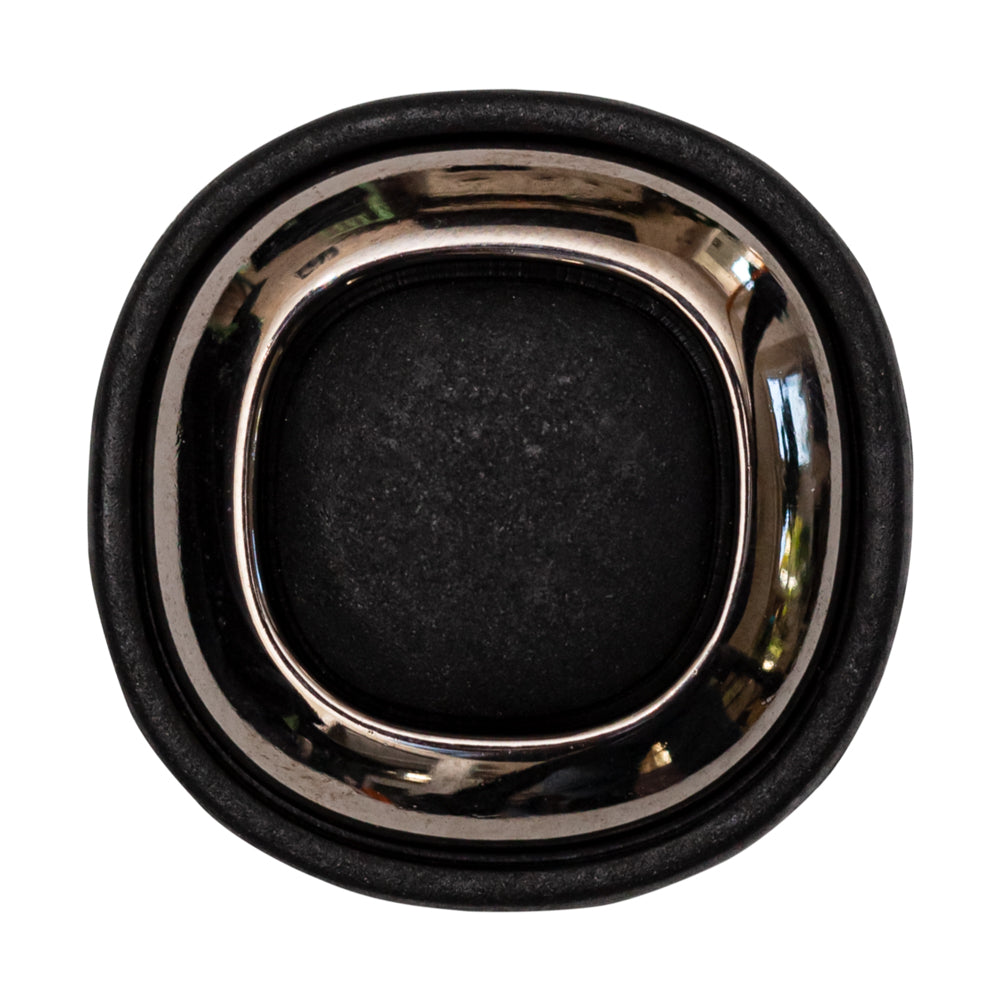 Italian Black and Gunmetal 2-Piece Plastic Button - 50L/32mm - Joann Fabrics