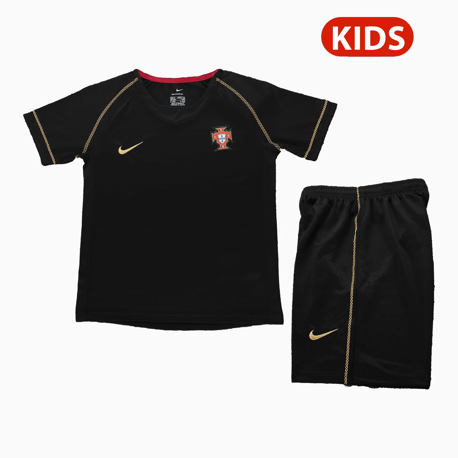 Retro Portugal 2006 Away Kids Kit - UnitedFutballJersey