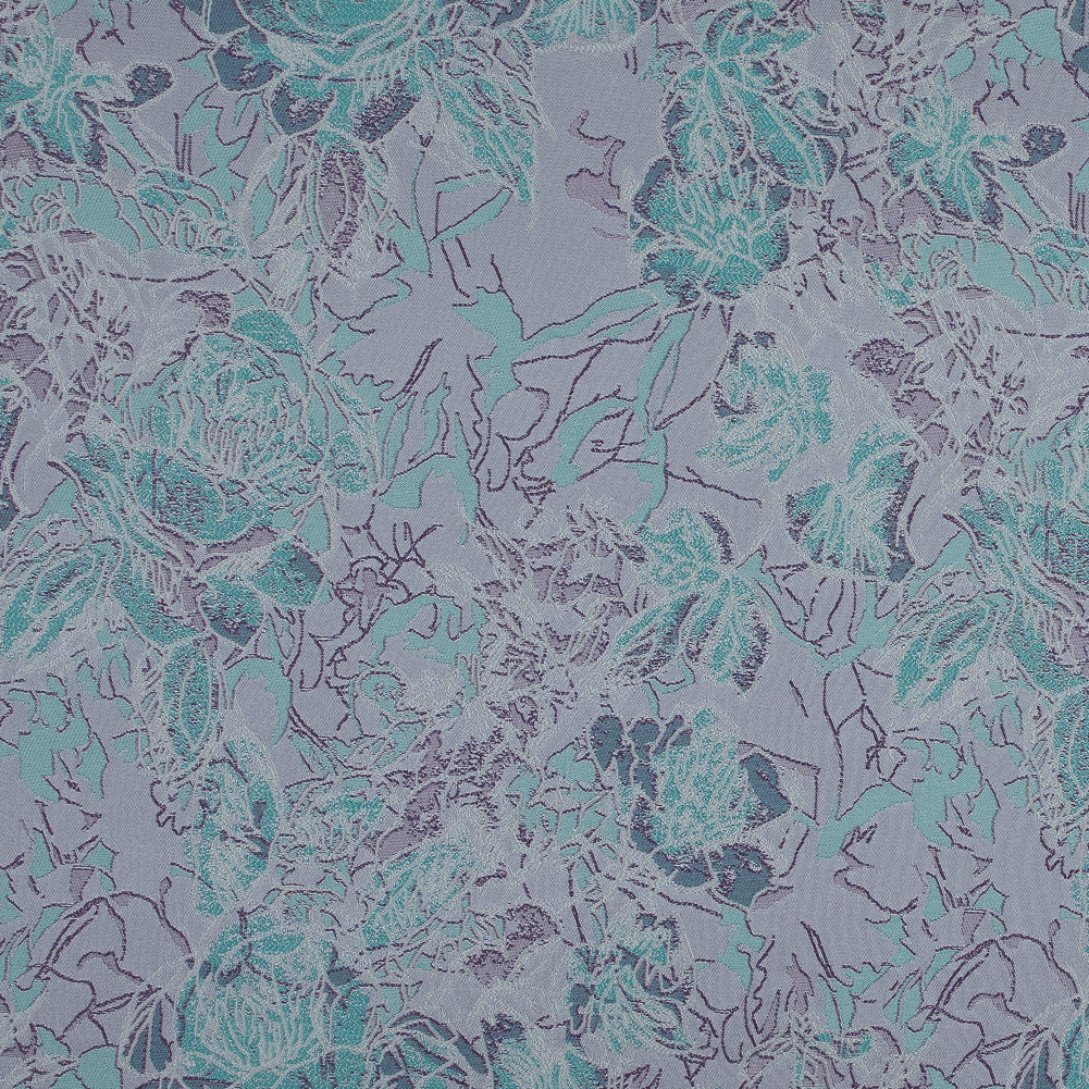 Sea Green, Lilac and Ivory Artistic Floral Jacquard - Joann Fabrics