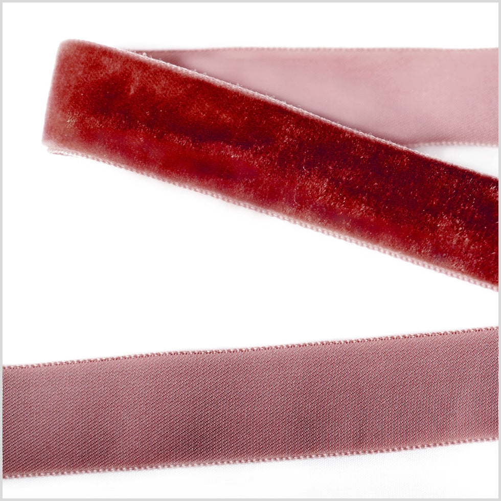 Single Faced Velvet Ribbon Made in Italy - 7/8