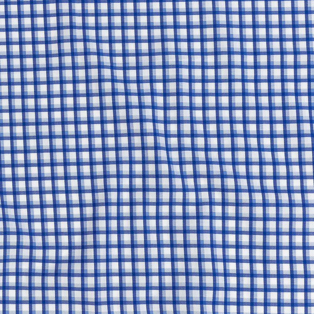 Premium Baja Blue and Hydrangea Shadow Check and Chevron Cotton Dobby Shirting - Joann Fabrics