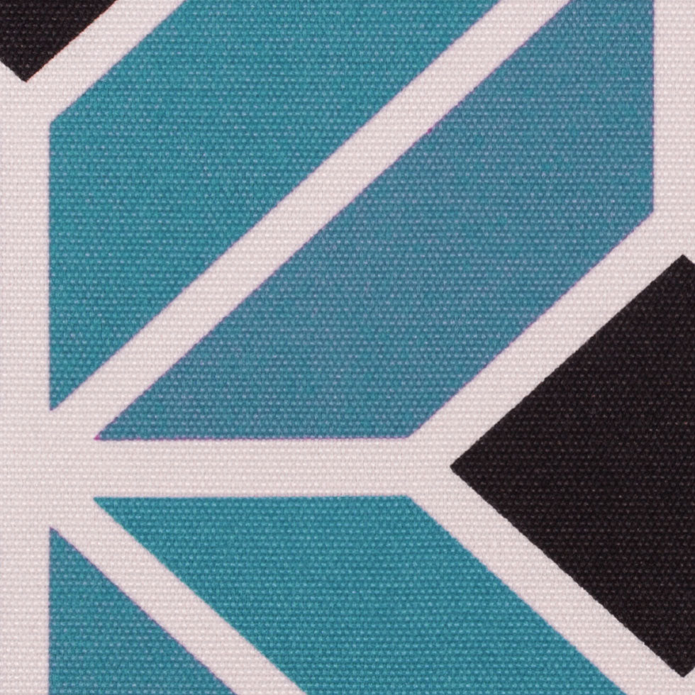 Teal and Black Geometric Geometric Canvas - Joann Fabrics