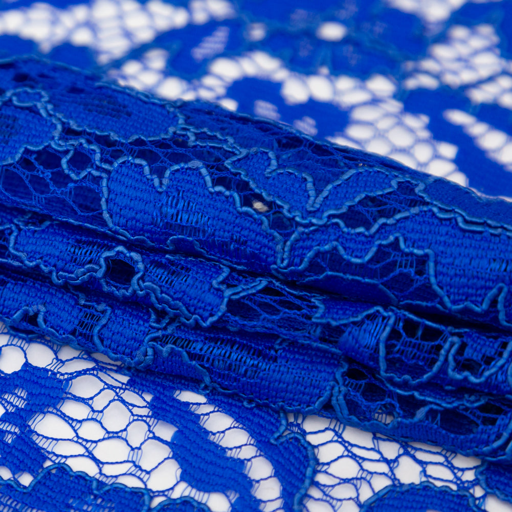 Re-Embroidered Dentelle Lace - Royal Blue Floral - Joann Fabrics