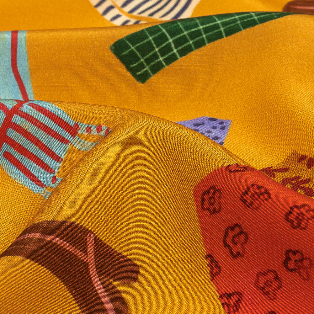 Mood Exclusive Yellow Laundry Day Viscose Poplin - Joann Fabrics