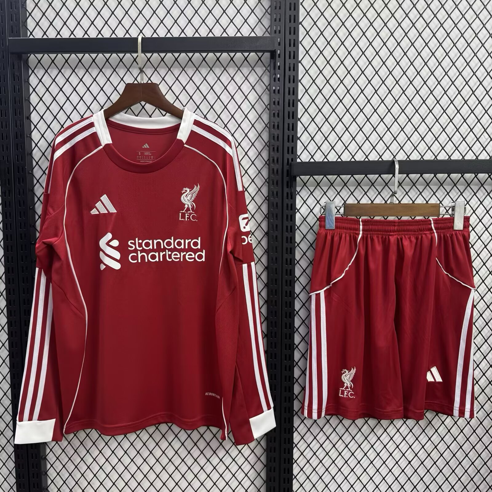 2025/2026  Long Sleeves Liverpool Home Football Jersey 1:1 Thai Quality Kids Size