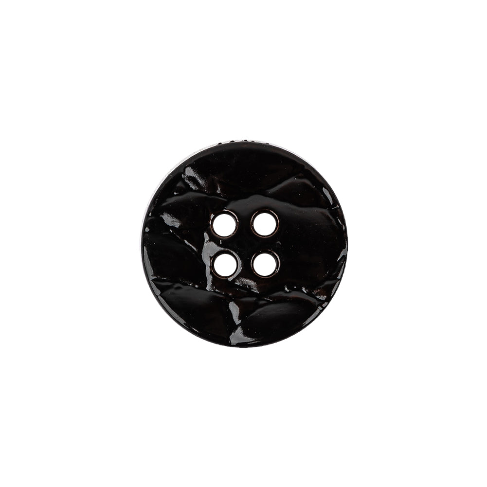 Italian Glossy Midnight Brown Abstract Molded 4-Hole Faux Leather Button - 28L/18mm - Joann Fabrics
