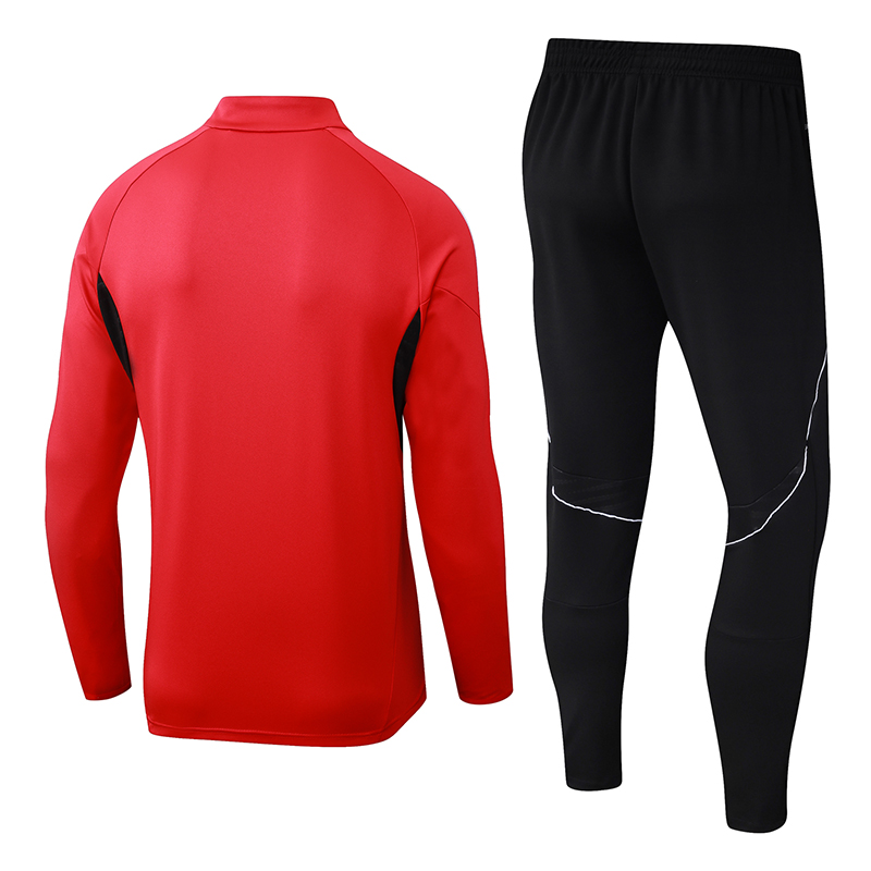 2025/2026 Arsenal Half-Pull Training Suit Red Football Shirt 1:1 Thai Quality Set