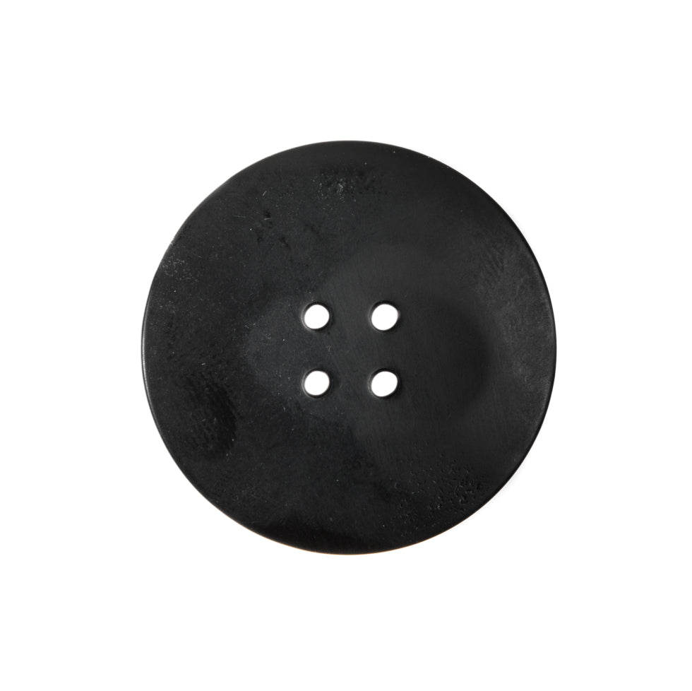 Plastic 4-Hole Button Made in Italy - 36L/23mm - Black Striations Dish Shaped - Joann Fabrics