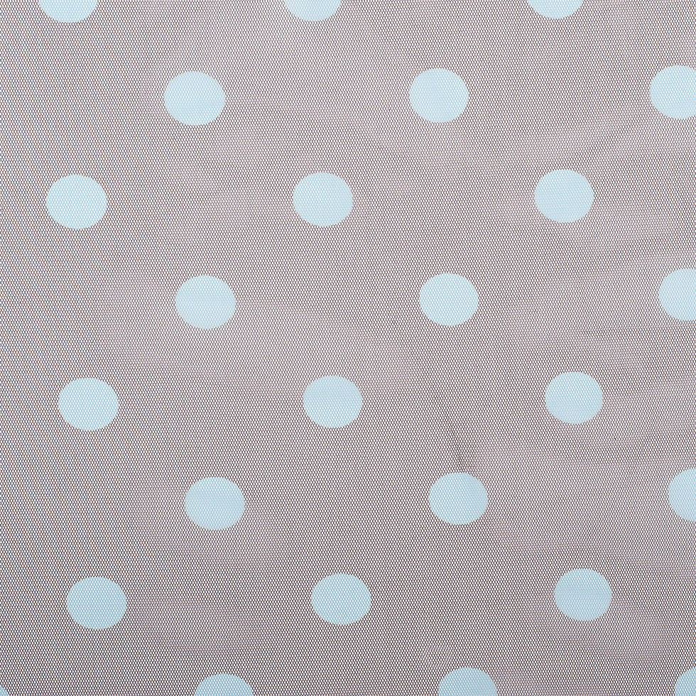 Black Coffee/Aqua Polka Dot Poly Mesh - Joann Fabrics