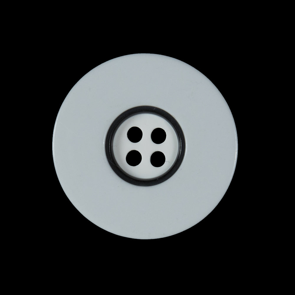 White and Black Plastic 4-Hole Button - 40L/25.5mm - Joann Fabrics