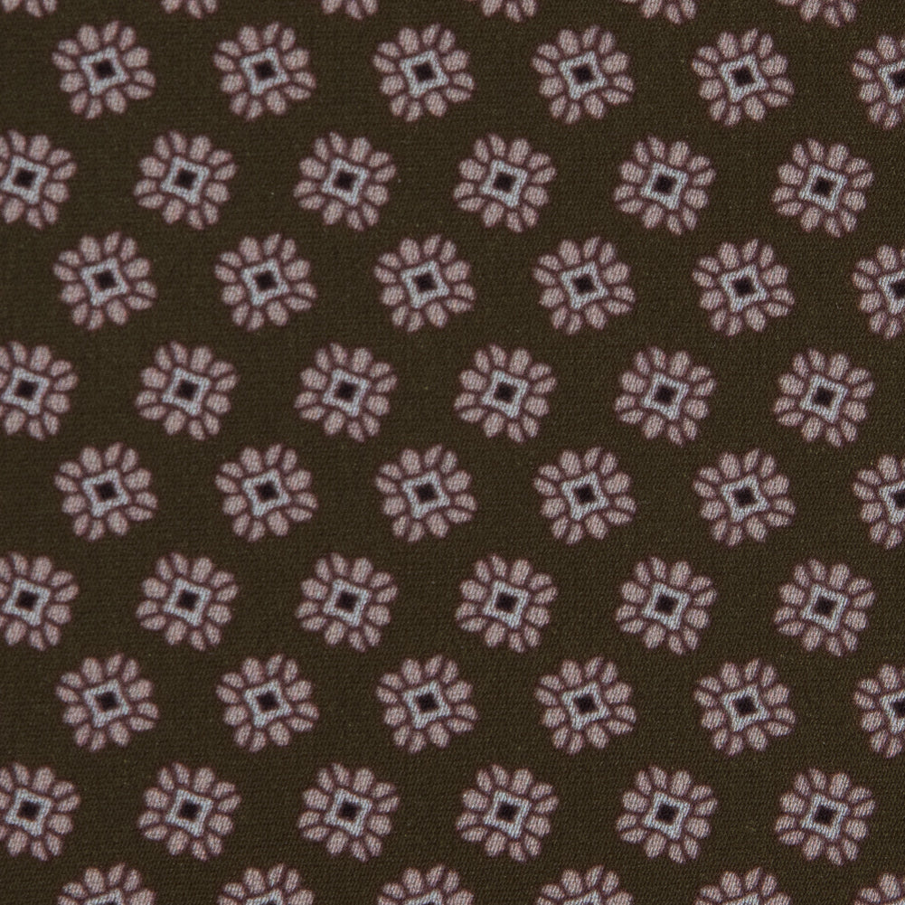 Italian Green and Beige Floral Digitally Printed Stretch Polyester - Joann Fabrics