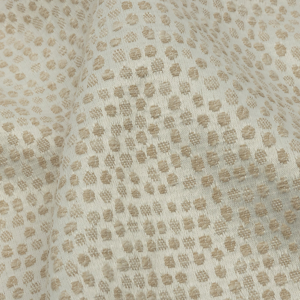 Recycled Polyester Drapery Jacquard - Champagne Spotted - British Imported - Joann Fabrics