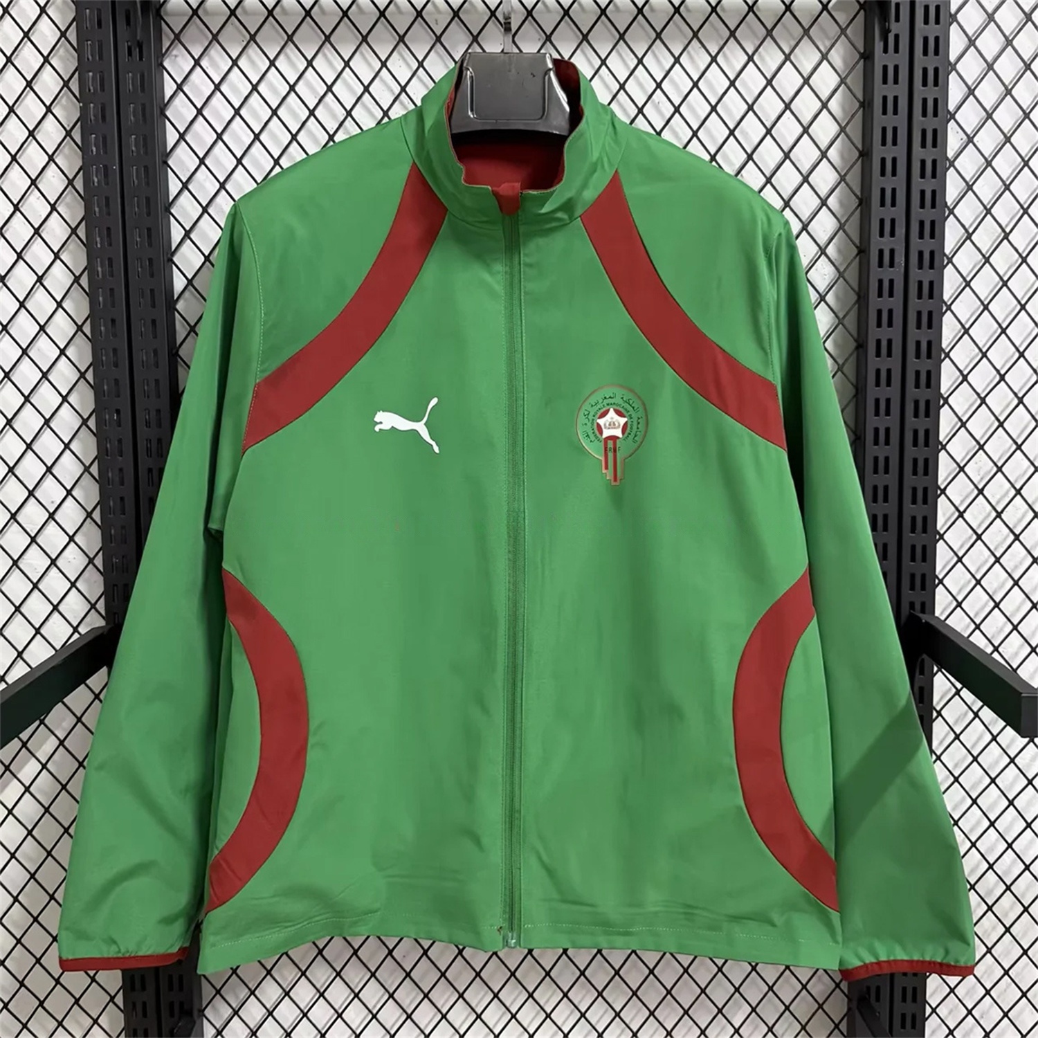 Morocco 2026 Pre-Match Double Sided Reversible Windbreaker - Red - UnitedFutballJersey