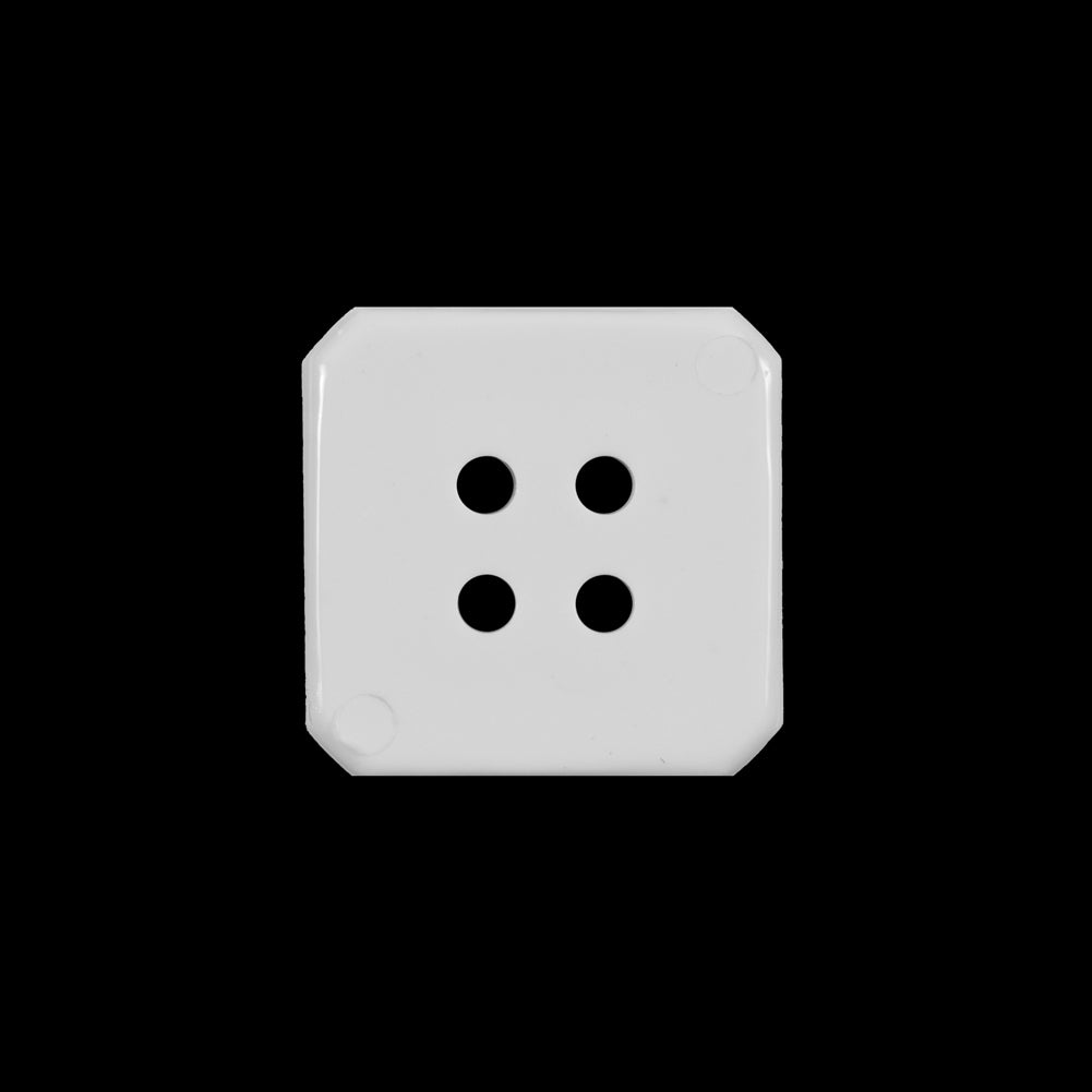 White Square Bevel Cut Button - 32L/20mm - Joann Fabrics