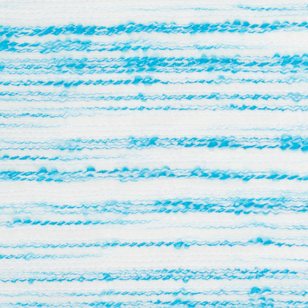 Turquoise/White Textural Striated Cotton Blend - Joann Fabrics
