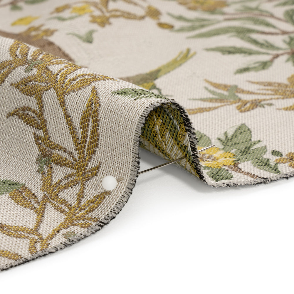 Drapery Jacquard - Lemon Pheasants in the Orchard - British Imported - Joann Fabrics