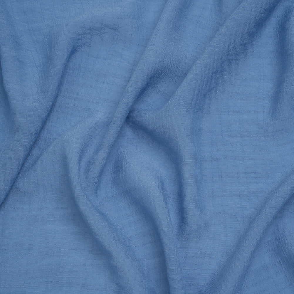 Textured Polyester and Rayon Gauzy Woven - Country Blue - Designer Deadstock - Joann Fabrics