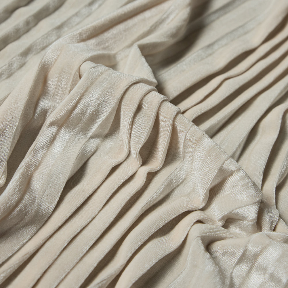Pleated Velour - Vanilla Ice - Tver Collection - Joann Fabrics