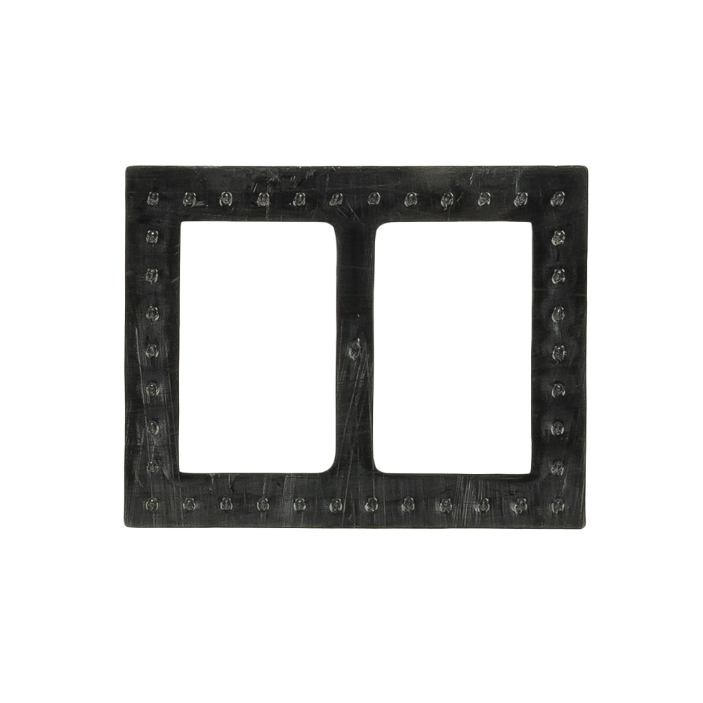 Vintage Crystal Rhinestones and Black Rectangular Plastic Slider - 1.375