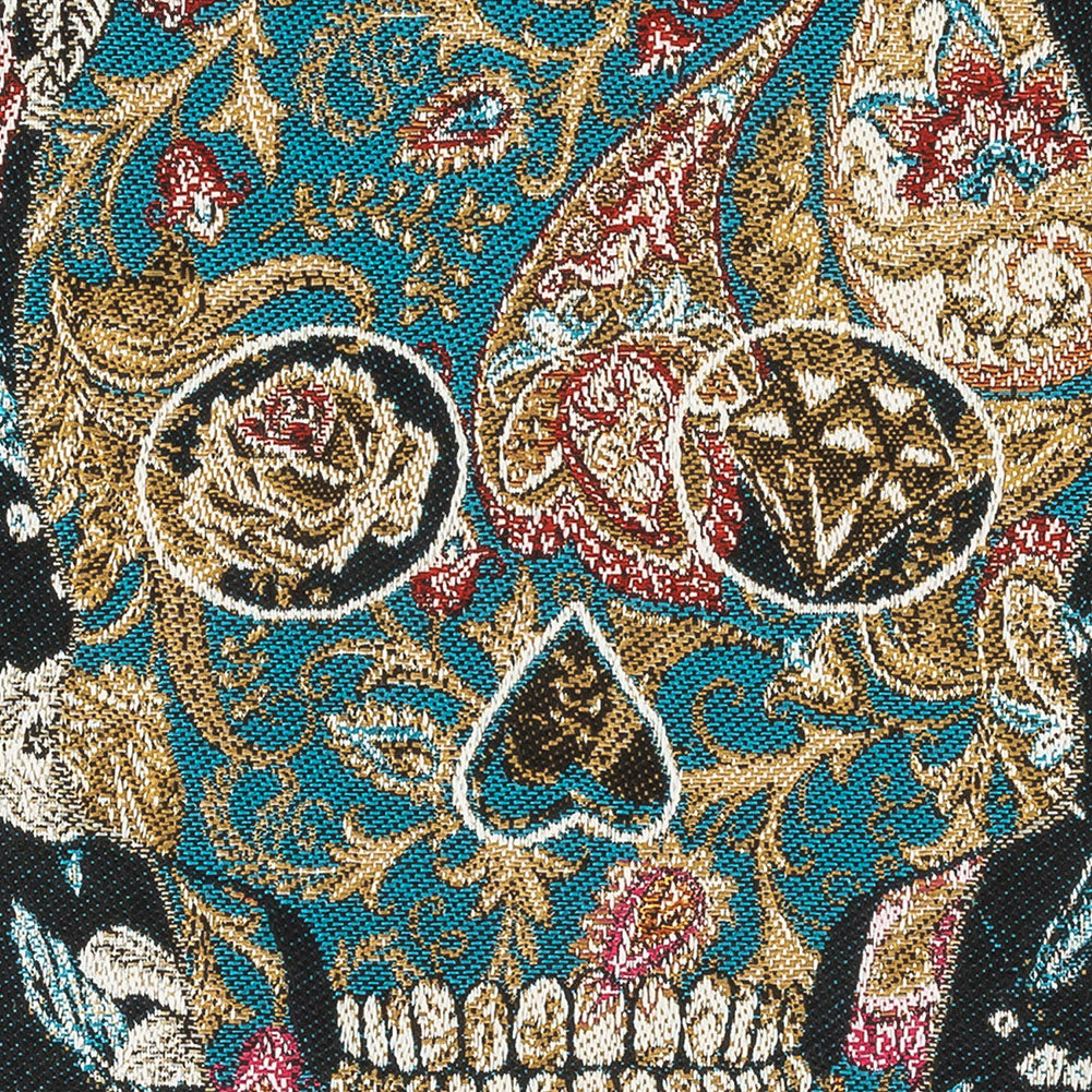 French Noir Skull in Love Oversized Square Patch - 18.875