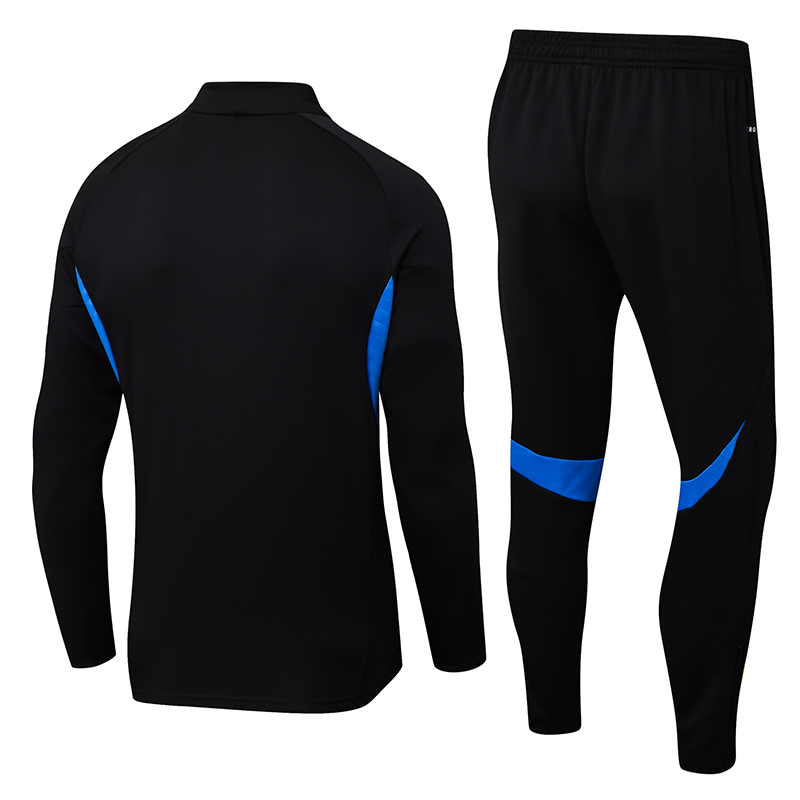 2025/2026 Manchester United Half-Pull Training Suit Black Football Shirt 1:1 Thai Quality Set