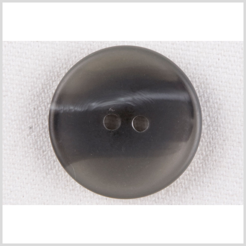 Plastic 2-Hole Button - 28L/18mm - Dish Shaped Charcoal, Gray and White Streaks - Joann Fabrics