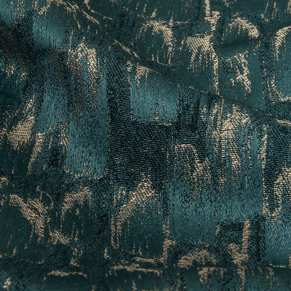 Recycled Polyester Jacquard - Peacock Abstract Brushstrokes - British Imported - Joann Fabrics