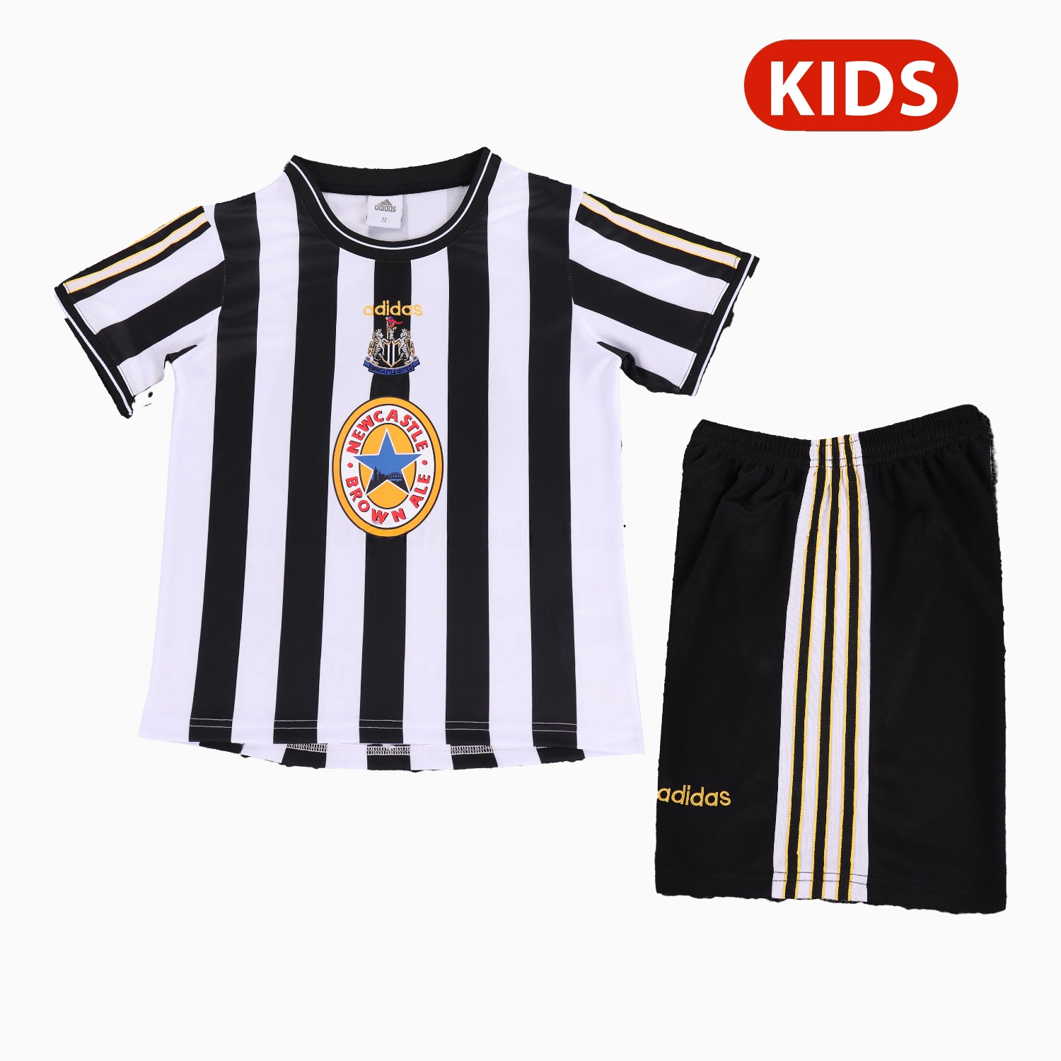 Retro Newcastle United 1997-99 Home Kids Kit - UnitedFutballJersey