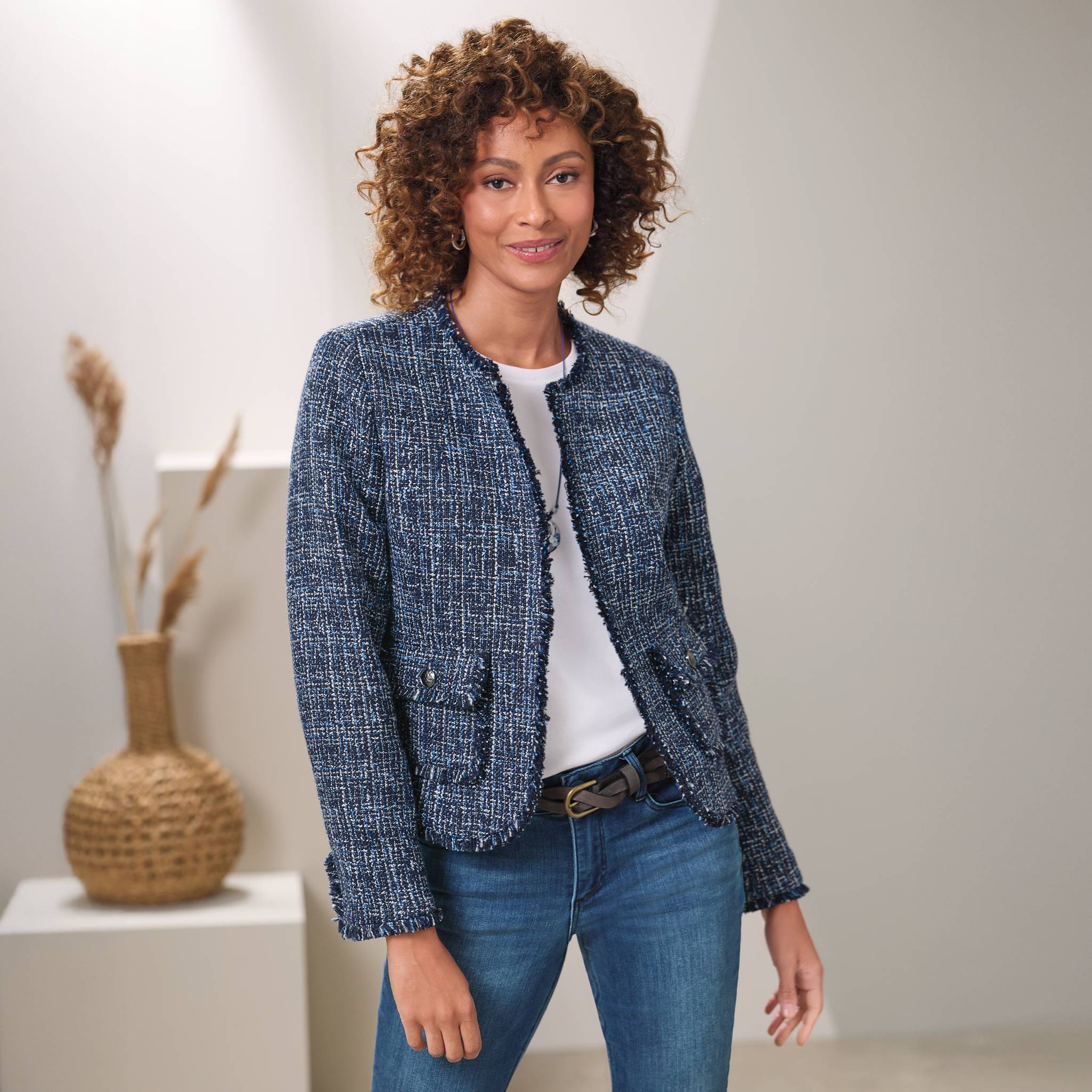 Tweed Fringe Jacket - Northstyle Catalog