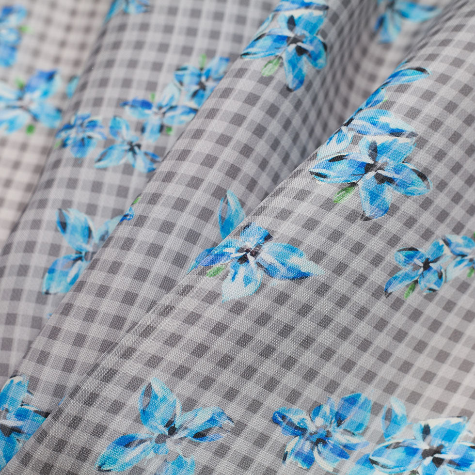 Tanya Taylor Floral Checkered Silk Gazar - Joann Fabrics