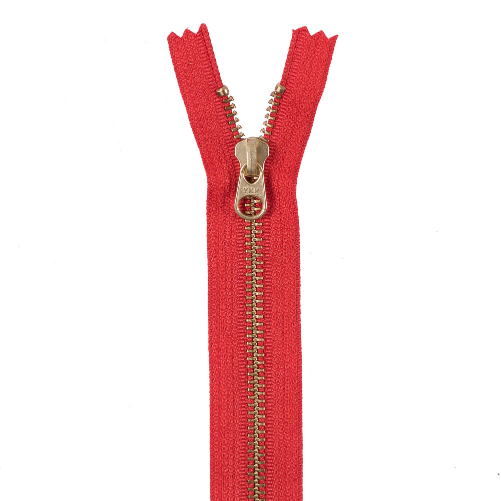 Metal Zipper with Gold Pull and Teeth 6